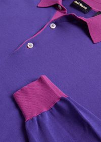 Paul Stuart Cotton Long Sleeve Polo, thumbnail 3