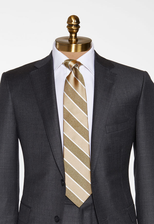 Paul Stuart Stripe Satin Tie, image 2