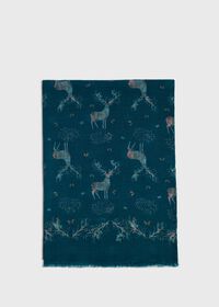 Paul Stuart Deer Print Scarf, thumbnail 2