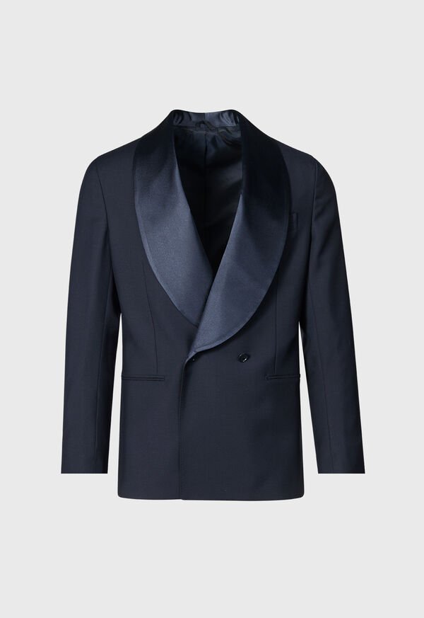 Paul Stuart Double Breasted Satin Shawl Lapel Tuxedo, image 4