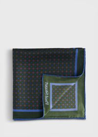 Paul Stuart Micro Medallion Print Pocket Square, thumbnail 1