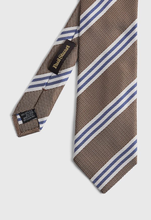 Paul Stuart Wide Textured Stripe Tie, image 1