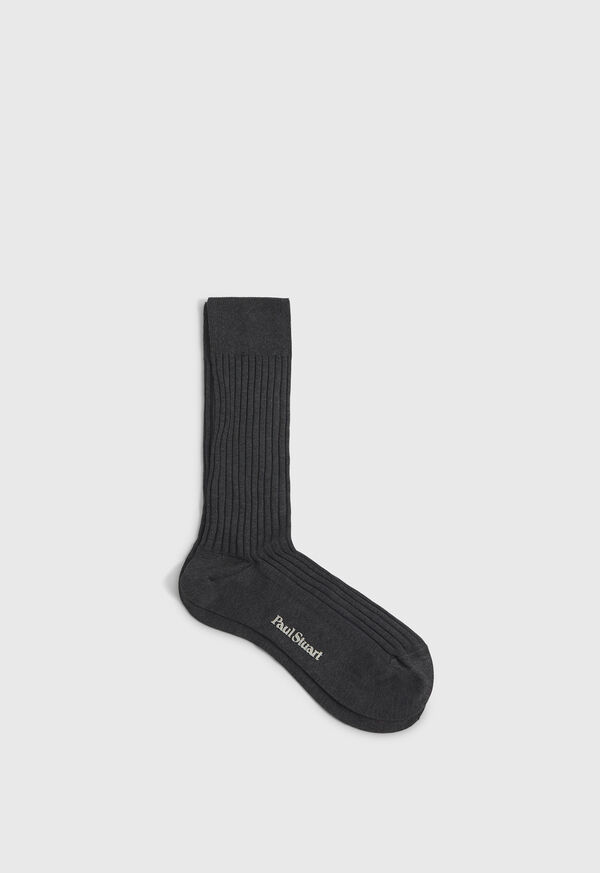 Paul Stuart Classic Cotton Ribbed Sock, image 1