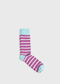 Paul Stuart Cotton Two Color Stripe Sock, thumbnail 1