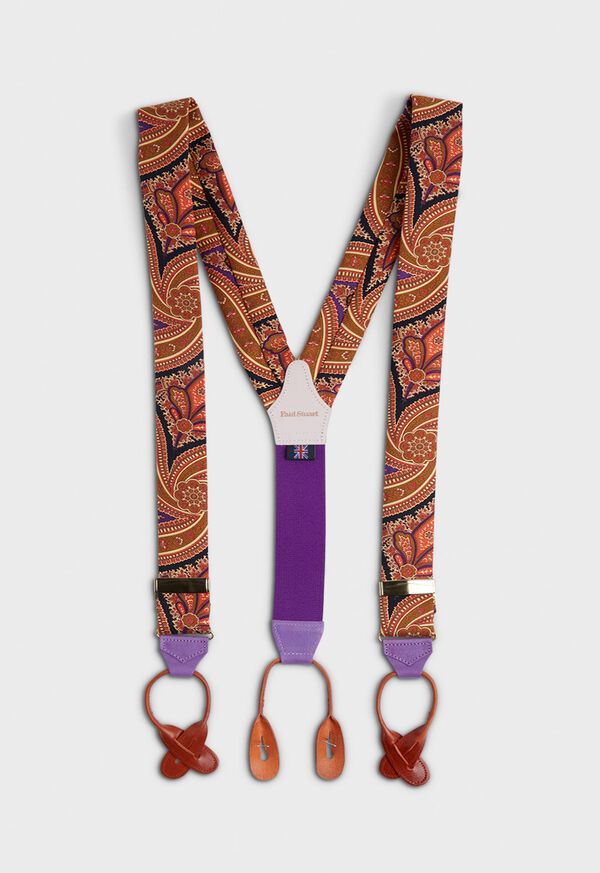 Paul Stuart Silk Floral Paisley Braces, image 1