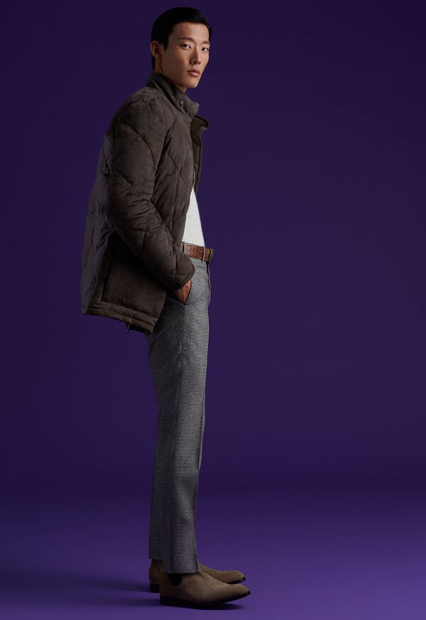 Paul Stuart Suede Diamond Quilt Down Jacket, image 6