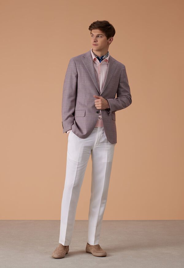 Paul Stuart Mauve Glen Plaid Cashmere Jacket Look, image 1