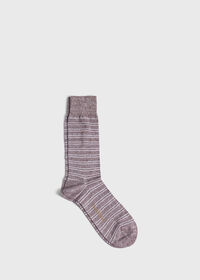 Paul Stuart Linen & Cotton Double Stripe Sock, thumbnail 1
