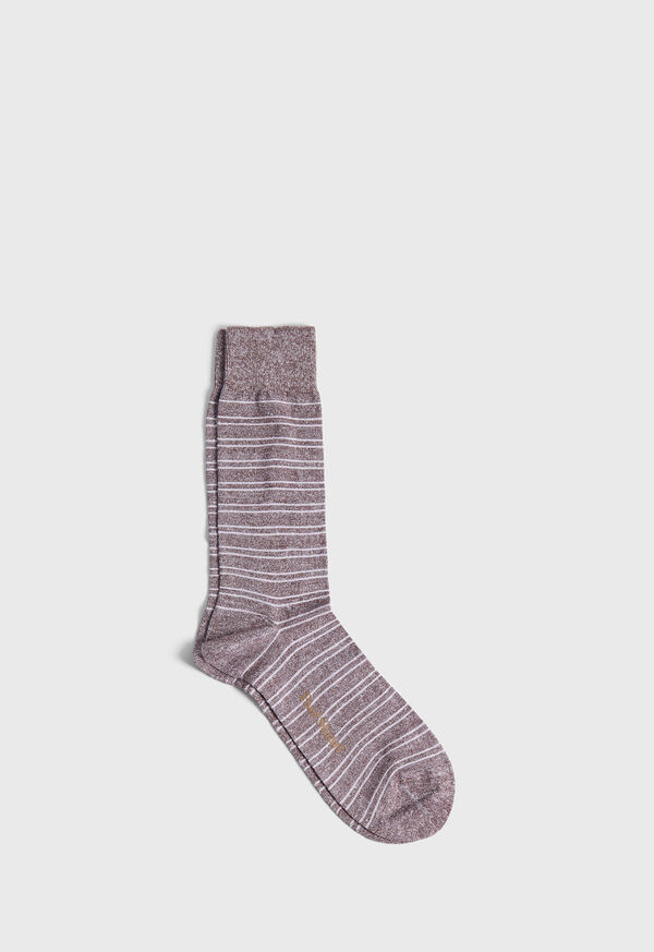 Paul Stuart Linen & Cotton Double Stripe Sock, image 1