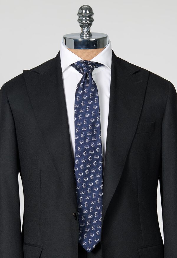 Paul Stuart Deco Domino Woven Silk Tie, image 2