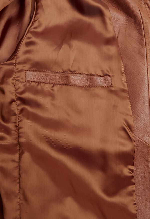 Paul Stuart Solid Brown Napa Shirt Jacket, image 3