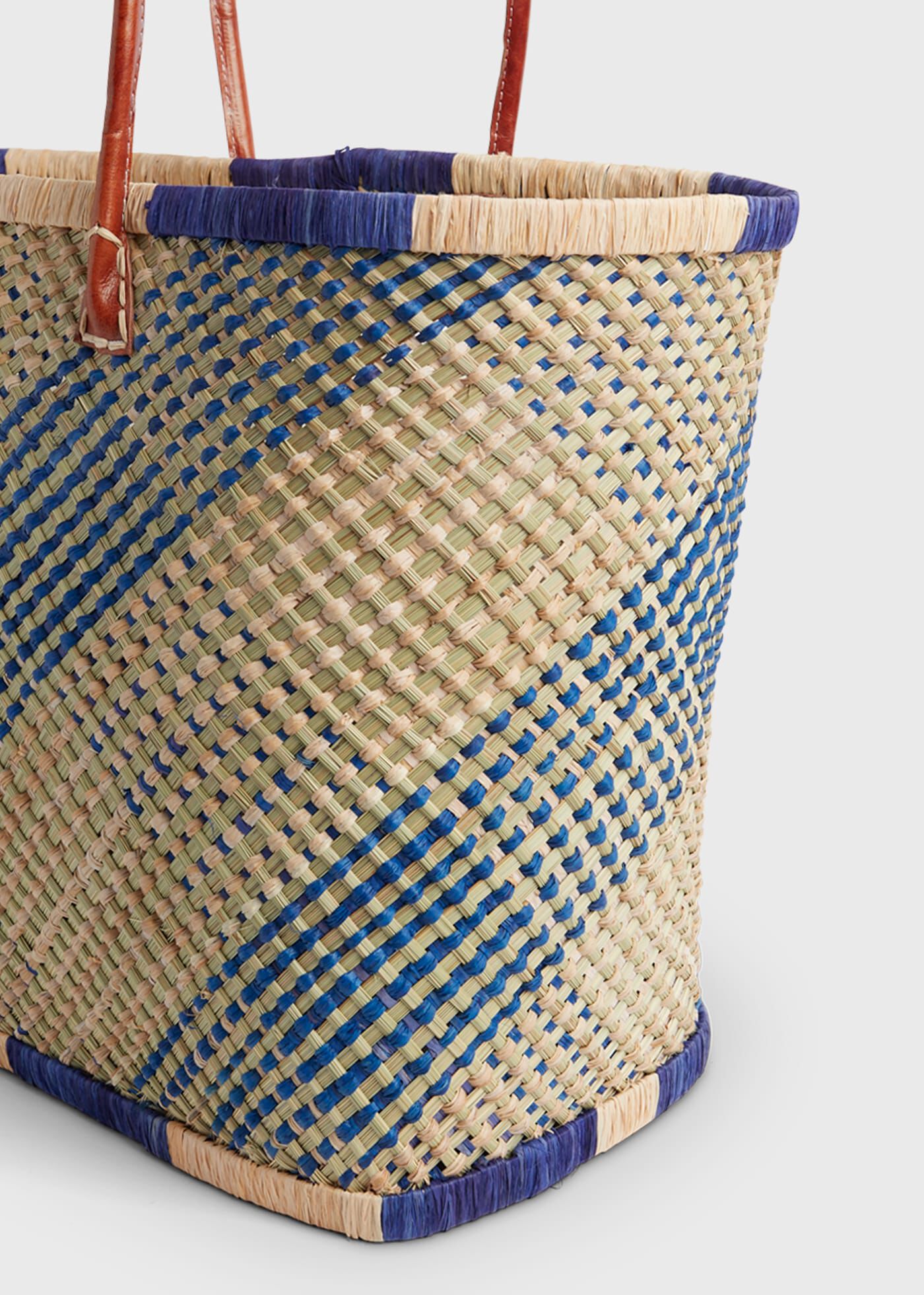 Paul Stuart FIRST BAG　ADVANCE Straw Gingham Tote