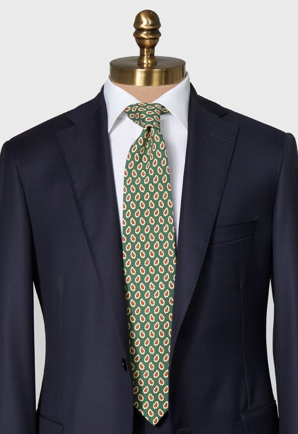 Paul Stuart Printed Madder Silk Tossed Pine Tie, image 2
