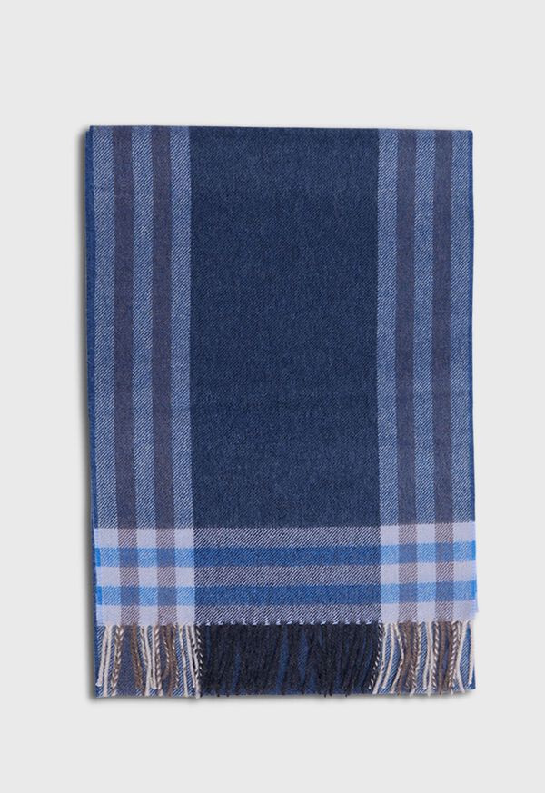 Paul Stuart Lambswool & Cashmere Plaid Scarf, image 2