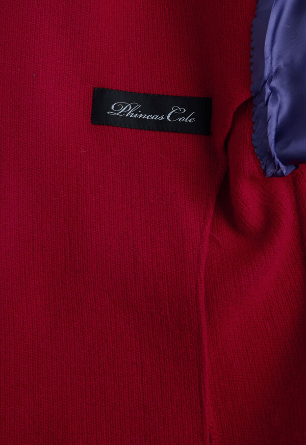 Paul Stuart Solid Red Blazer with Green Piping, image 3