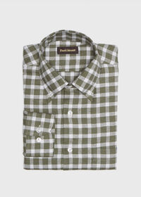 Paul Stuart Cotton and Linen Flannel Oversized Check Sport Shirt, thumbnail 1