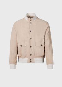 Paul Stuart Suede Button Front Blouson Jacket, thumbnail 1