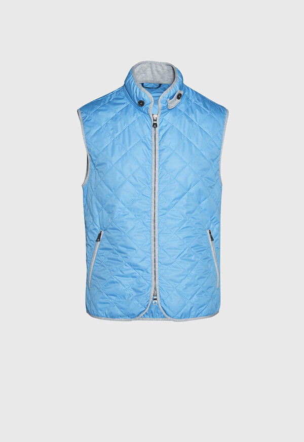 Paul Stuart Quilted Nylon Vest with Wool Trim, image 4