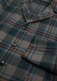Paul Stuart Taupe Multi Color Plaid Coat, thumbnail 2