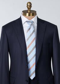 Paul Stuart Woven Silk & Linen Stripe Tie, thumbnail 2