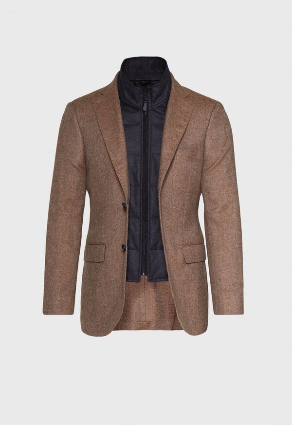 Paul Stuart Cashmere Tan Melange Vest Jacket, image 3