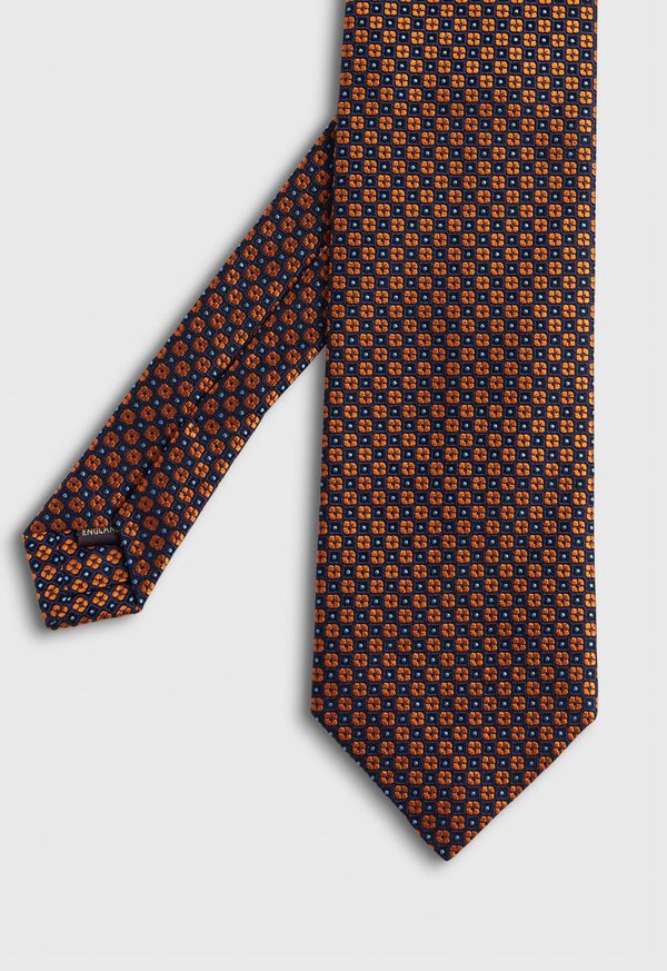 Paul Stuart Silk Jacquard Small Medallion Tie, image 1