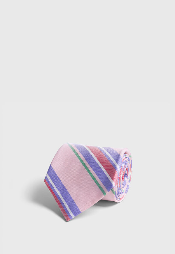 Paul Stuart Woven Silk Oxford Stripe Tie, image 1
