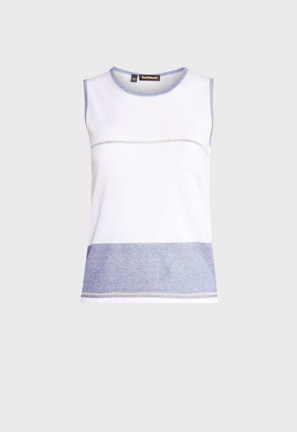 Paul Stuart Sleeveless Knit Colorblock Top, image 1