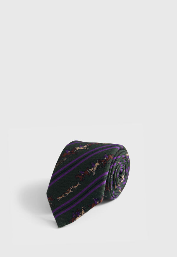 Paul Stuart Woven Silk Rider Motif Tie, image 1