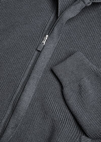 Paul Stuart Merino Wool Ribbed Full Zip Cardigan, thumbnail 2