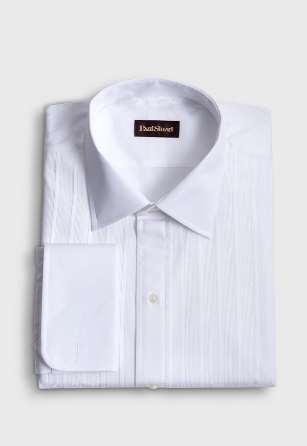 Paul Stuart Fancy Pleated Front Cotton Formal Shirt, image 1