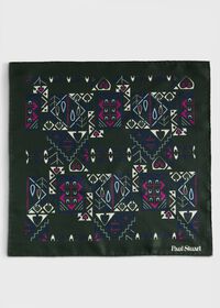 Paul Stuart Abstract Print Pocket Square, thumbnail 2
