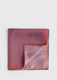 Paul Stuart Printed Silk Tossed Geometric Pocket Square, thumbnail 1