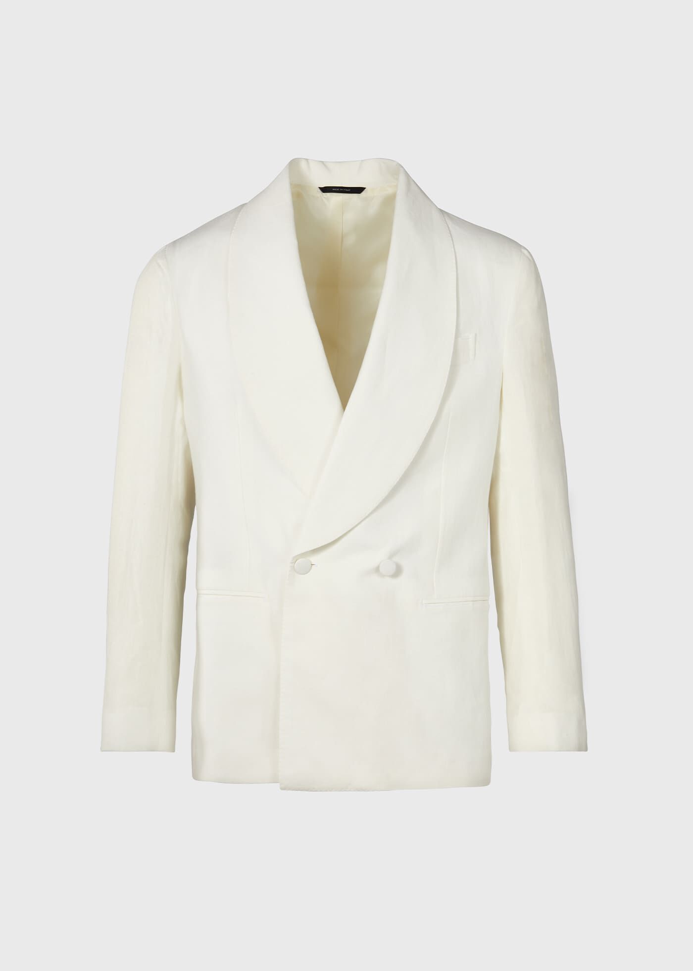 White linen hotsell double breasted blazer
