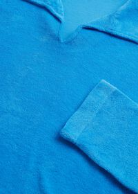 Paul Stuart Cotton Terry Cloth Long Sleeve Polo, thumbnail 2
