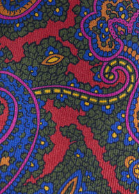 Paul Stuart Ornate Paisley Print Silk Tie, thumbnail 3