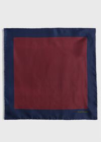 Paul Stuart Printed Silk Color Block Pocket Square, thumbnail 2