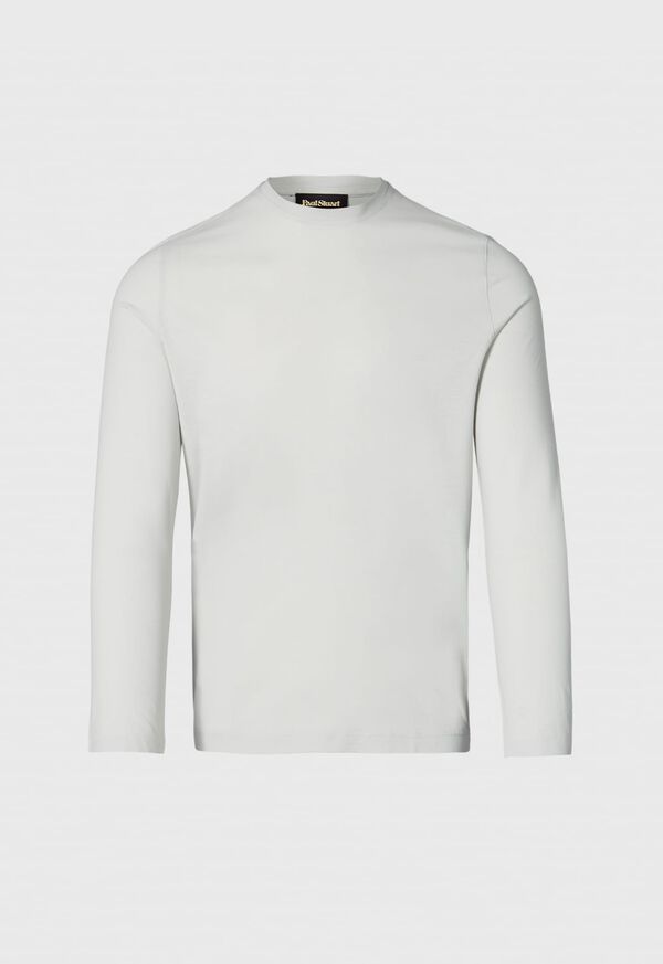 Paul Stuart Cotton Crepe Long Sleeve Dress T-Shirt, image 1