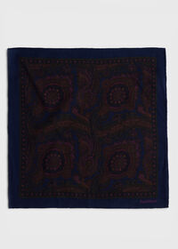 Paul Stuart Wool Paisley Pocket Square, thumbnail 2