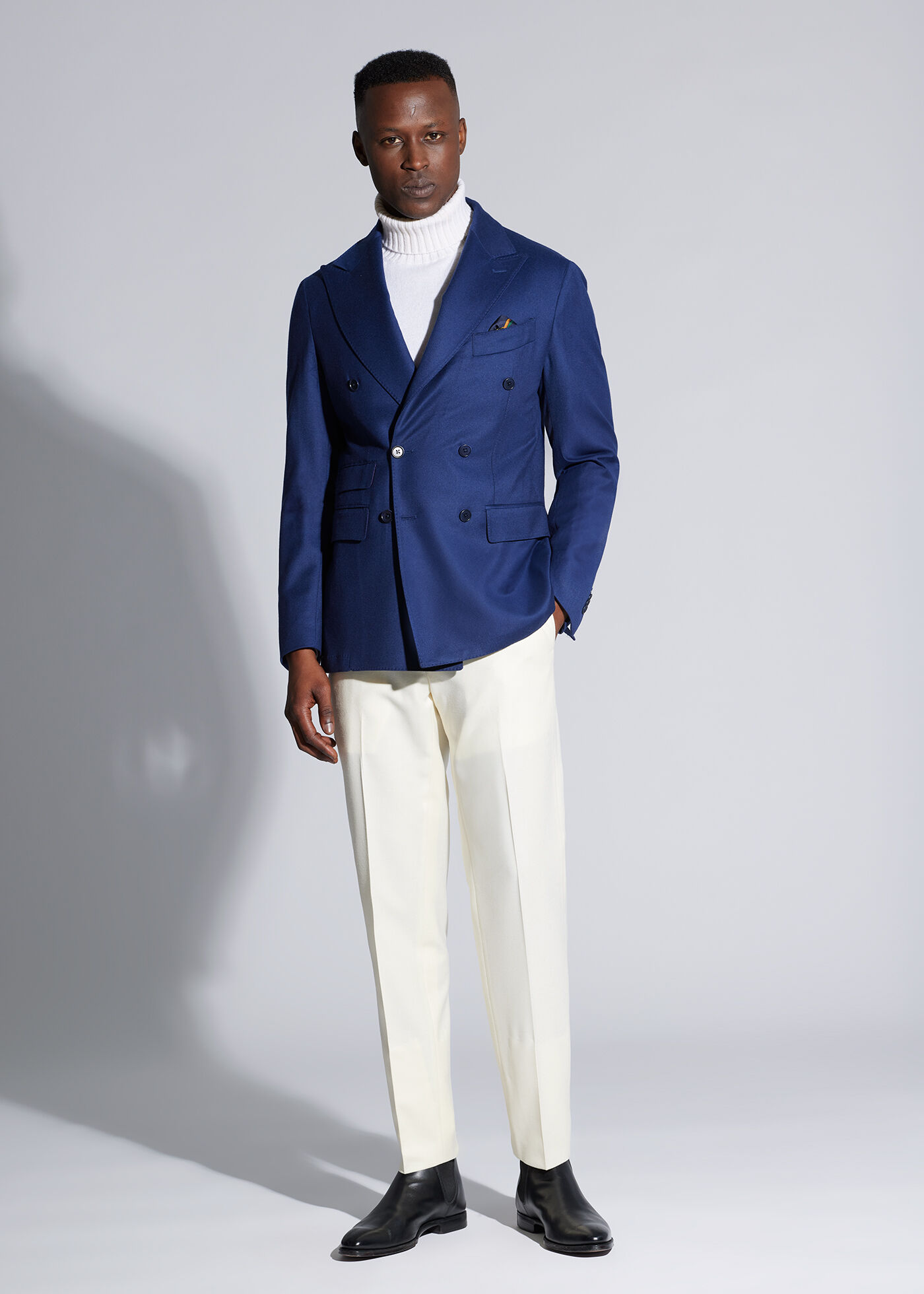 Royal blue double new arrivals breasted blazer