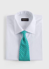 Paul Stuart Printed Silk Small Tossed Pine Tie, thumbnail 3