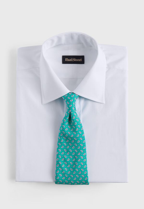 Paul Stuart Printed Silk Small Tossed Pine Tie, image 3