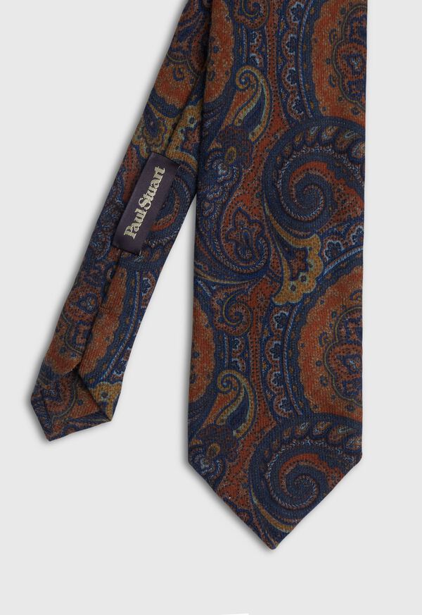 Paul Stuart Wool Printed Paisley Tie