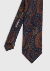 Paul Stuart Wool Printed Paisley Tie, thumbnail 1