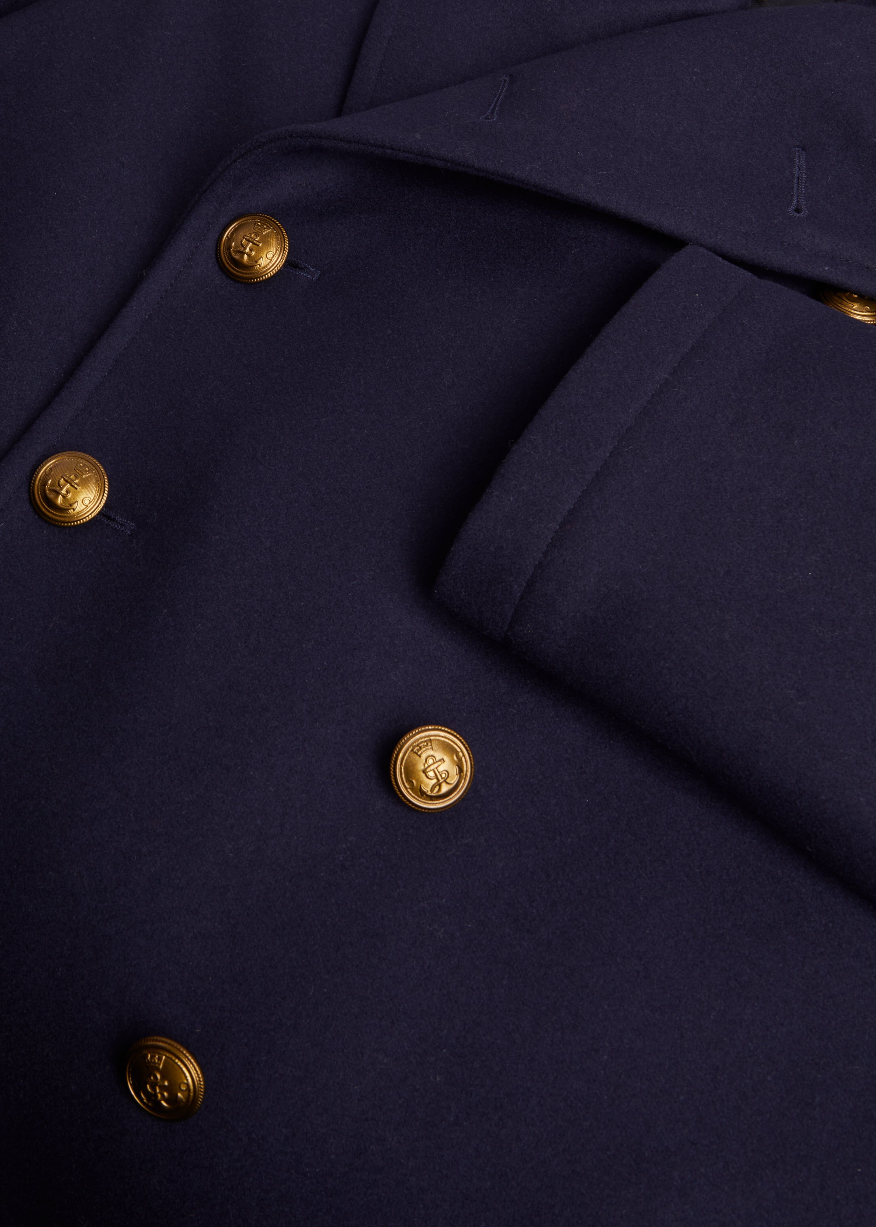 Double breasted coat navy sale