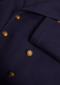 Paul Stuart Double Breasted Navy Coat, thumbnail 2