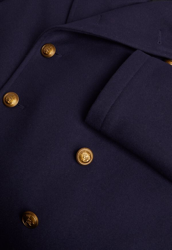 Paul Stuart Double Breasted Navy Coat, image 2