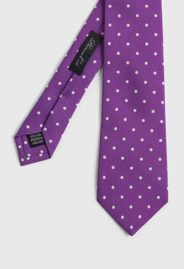 Paul Stuart Silk Shantung Dot Tie, image 1