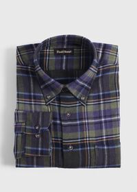 Paul Stuart Flannel Plaid Sport Shirt, thumbnail 1