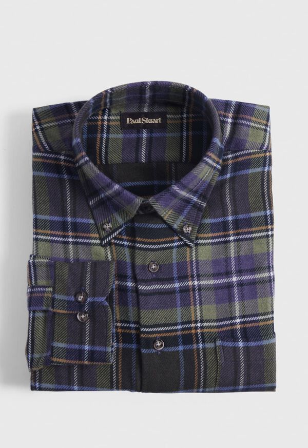 Paul Stuart Flannel Plaid Sport Shirt, image 1